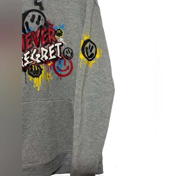 AKADEMIKS - Jeanius Level Product Gray Hoodie “Never Regret” Size XL - Picture 4 of 8